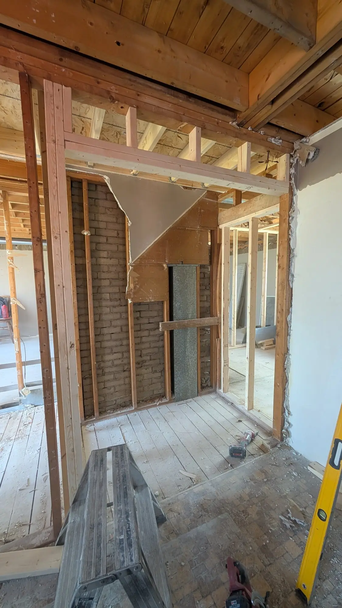 New framing detail at a doorway opening
