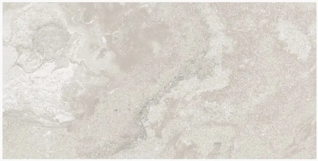 Large-format marble-look porcelain selected for the bathrooms
