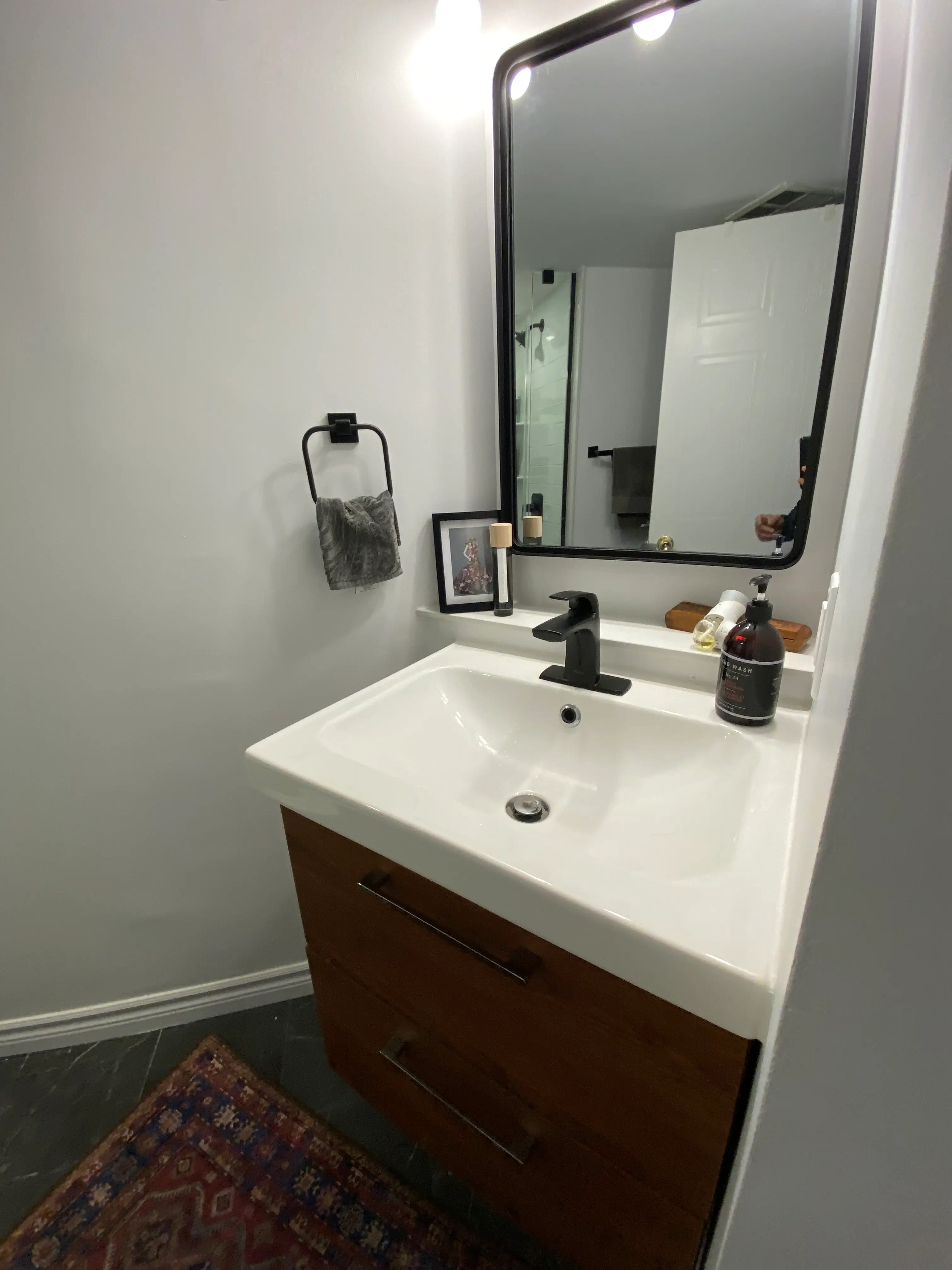 Bathroom floor and wall tile installation